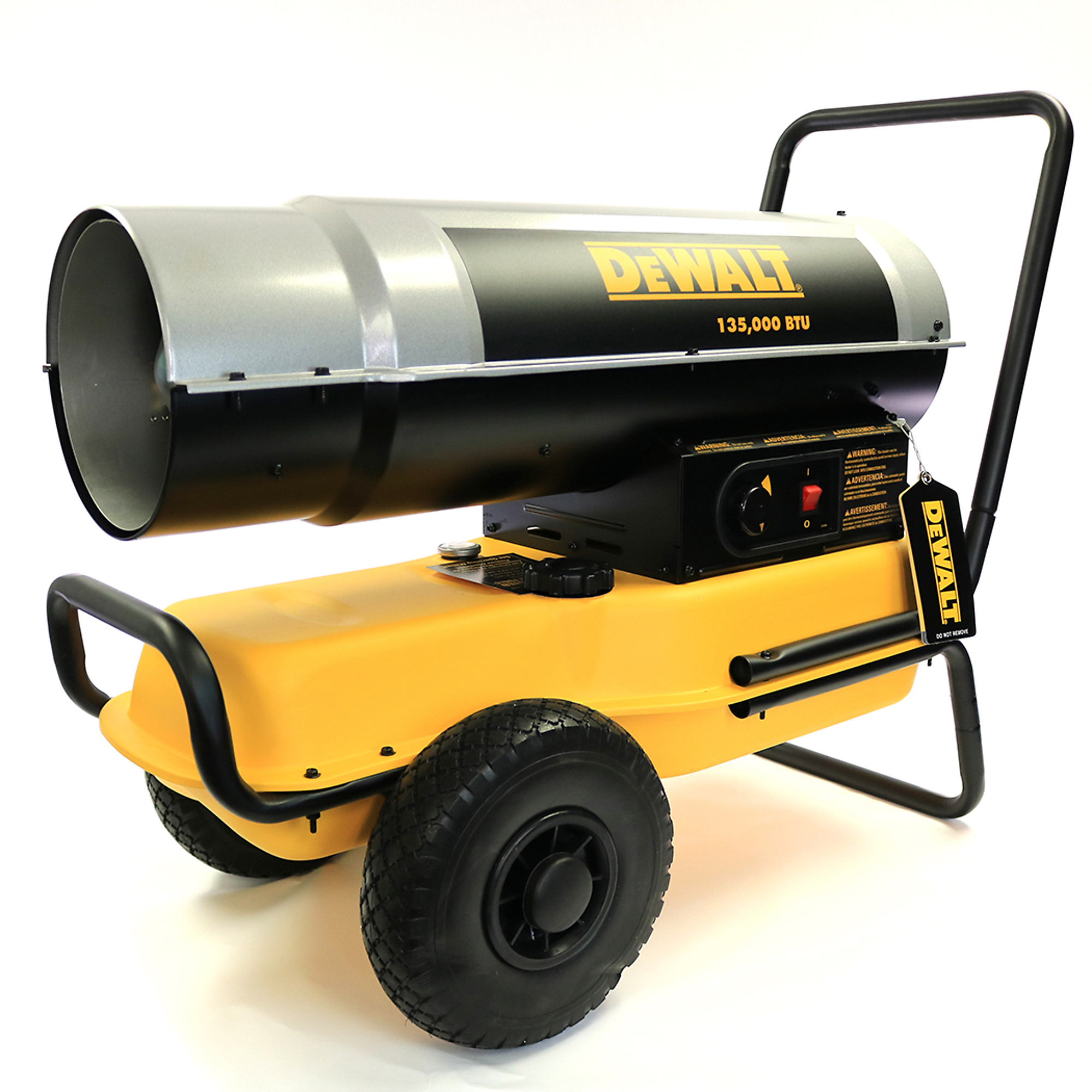 DEWALT, Forced Air Kerosene Job Site Heater, Fuel Type Kerosene, Max. Heat Output 135000 Btu/hour, Model# F340680